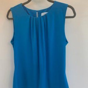 Calvin Klein Sleeveless Teal Blouse Size Medium